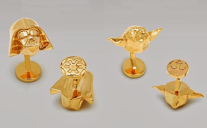 Spinki do mankietów Star Wars w 18-karatowym złocie